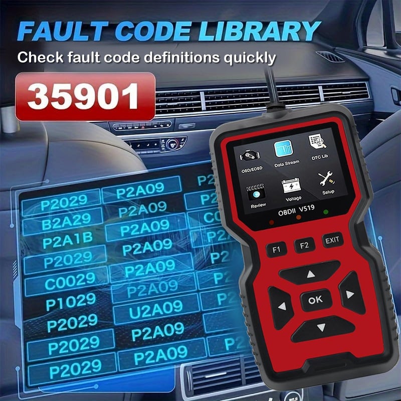 OnRetul أداة تشخيص ماسح OBD2 الجديدة 2025 - قارئ رموز ضوء فحص المحرك مع إعادة الضبط، مختبر جهد البطارية، الأوضاع 6 و 8، مناسب لجميع سيارات وشاحنات بروتوكول OBD II منذ 1996 - Image 4